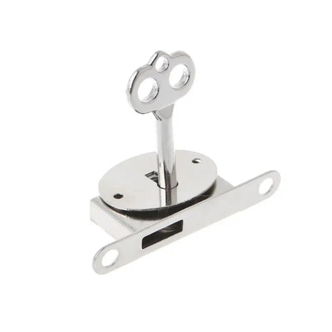Vintage Style Drawer Lock Set With Keys Five Piece Hardware shown in aged bronze for small boxes and cabinets.
