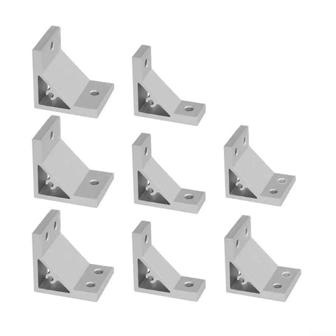 Heavy Duty 90 Degree Aluminum Corner Bracket Joint Fastener For 2020 Profile L Shape Connector Silver Finish set of eight