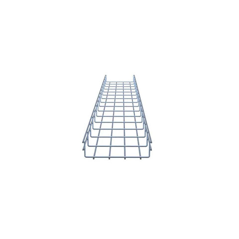 Heavy Duty Wire Mesh Cable Tray Electro Zinc Plated Silver Steel For Easy Cable Organization 1.97 In By 7.88 In By 59.06 In front view