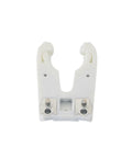 Automatic Tool Changer Bracket System For CNC Router Spindle ISO30 Taper, white precision mount for tool stability.