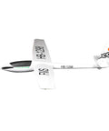 Side view of 2500mm ASW 17 Electric RC Glider Plane Kit PNP No Radio Battery Or Charger, showcasing wing design and tail markings.