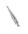 Ruby ball dial test indicator contact point; M1.4x0.3 thread, 0.040" tip, 1/2" length, Brown & Sharpe 599-7030-40R.