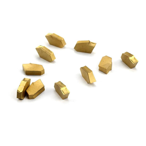 GTN-4 (QC1404) Multilayer Coated Carbide Grooving Inserts For Lathe Cut Off Tool, 0.160 Inch Width, CNC Machining, Pack of 10