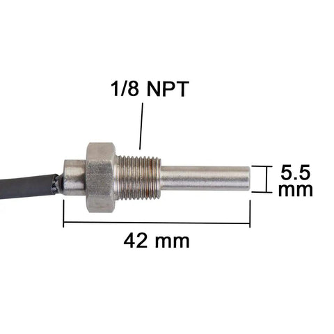 One Eighth Inch NPT Universal Oil Water Coolant Temperature Electrical Sender Transmitter Sending Unit Dual Wire Temp Sensor
