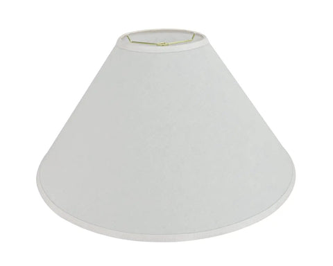 Off White Linen Empire Lamp Shade With Brass Spider Fitter Transitional Hardback 7 Inch Top 23 Inch Bottom 14 Inch Slant Height 23 Inch Wide Designed For Lamp Harp Attachment Shade Only