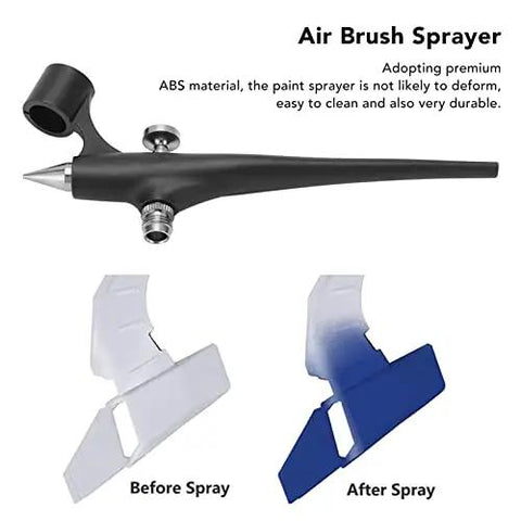 Slick Portable Marker Airbrush Sprayer Kit For Smooth Coloring And Hassle Free Paint Swapping With Fine Mist Coverage and Universal Adapter Connector For Top Tier Model Crafting Gear showcasing the ABS airbrush sprayer.