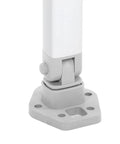 Close-up of adjustable base of Telescopic Aluminum Table Leg with Anodized Frosted Finish, 510-760mm, foldable for RVs, campers, boats