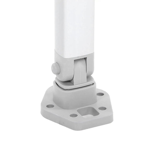 Close-up of adjustable base of Telescopic Aluminum Table Leg with Anodized Frosted Finish, 510-760mm, foldable for RVs, campers, boats