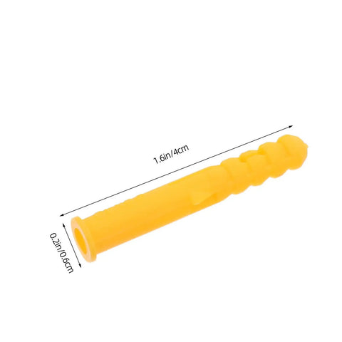 Heavy Duty Yellow Self Drilling Wall Expansion Anchor Kit, 200 Pack For Hollow Walls, single yellow anchor, 1.6in length