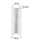 Pro Grade U608ZZ U Groove Ball Bearings 8 X 30 X 10 mm Double Metal Shielded Chrome Steel 10 Pack side view showing dimensions.