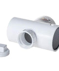 Heavy Duty Septic Vent Pipe Filter For Residential And Light Commercial Systems With Built In End Of Service Life Indicator 3 Inch DN80 PVC Odor Control For Roof Or Yard Vent Install, white PVC unit with open cap