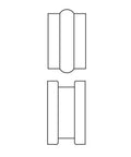 Diagram of 3/4 Inch Round Bead Roll Die Kit For Sheet Metal Upgrades For Motorized Bead Rollers With 3/4 Inch Shafts And 2.5 Inch Spacing