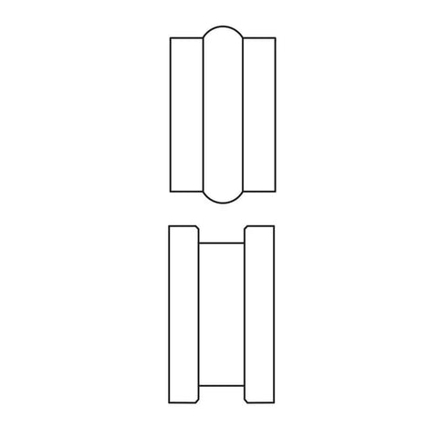 Diagram of 3/4 Inch Round Bead Roll Die Kit For Sheet Metal Upgrades For Motorized Bead Rollers With 3/4 Inch Shafts And 2.5 Inch Spacing