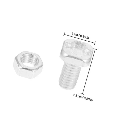 Aluminum Nuts And Bolts For Greenhouse Repair Kit, 100 Sets Clamping Fasteners, Durable Garden Hardware For Glass House Frames, Must Have Easy Fastening Connectors For Racks And Panels, Pro Grade Fixes For Quick Repairs