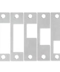 Five stainless steel ANSI plates for Pro Grade Electric Door Strike With Quick Vertical Adjustment For Hassle Free Building Security.
