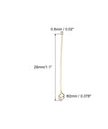 Gold Stainless Steel Eye Pins 0.6mm Gauge 28mm Length, 300 Pieces For Jewelry Making, Findings, Bead Stringing, Earrings And Necklace Projects, DIY Craft Supplies, Durable Beading Tools, 28mm view