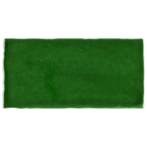 Viva Antic Verde 3x6 Ceramic Wall Tile With Dope Glazed High Sheen Finish, Grade 1 wall tile for indoor backsplashes.