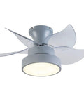 Ceiling Fan with Light 6 Speeds Control Modern for Living Room Bedroom 36W, with sleek gray blades and integrated light.
