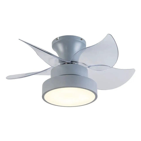 Ceiling Fan with Light 6 Speeds Control Modern for Living Room Bedroom 36W, with sleek gray blades and integrated light.