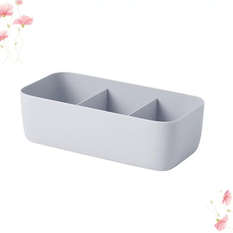 Slick Four Compartment Plastic Underwear Storage Box For Closet Dresser Drawers, grey organizer for bras and socks
