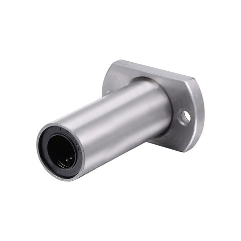 High Performance Linear Ball Bearing Slide Block LMH12LUU Boasts Dual Cut Flanges, 12MM Bore, 21MM OD, 57MM Length.