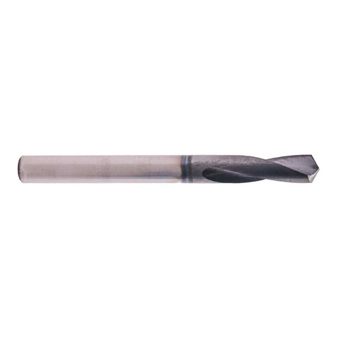 Side view of AlTiN-coated solid carbide spot drill bit with 3/16-in shank