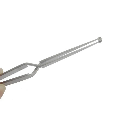 Pro Grade Lock Pinning And Rekeying Tweezers Set With Cross Locking Tips For Locksmiths stainless steel tweezers close-up