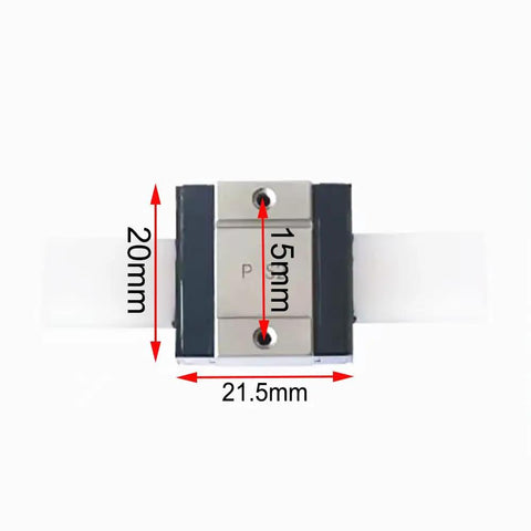 Front view of LWLC9B Linear Block And Rail Assembly Built For Smooth Moves In Precision Linear Guide Slider 150Mm Rail Length