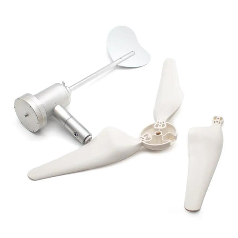Components of 50W Micro Wind Turbine Generator for Outdoor Power Supply 1-24V Ironless Core Permanent Magnet Generator.