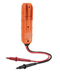 Ultra Handy Digital AC DC Voltage Tester For 12 To 240V AC And 32 To 330V DC, orange casing, with attached probes