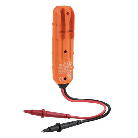 Ultra Handy Digital AC DC Voltage Tester For 12 To 240V AC And 32 To 330V DC, orange casing, with attached probes
