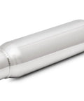 Bottle Style Exhaust Resonator For Vehicles 2.5 Inch Inlet Outlet 12 Inch Long T304 Stainless Steel on white background