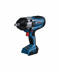 Heavy Duty 18 Volt Cordless Impact Wrench With Half Inch Drive Friction Ring And Beast Mode Torque For Stubborn Bolts Along With Three Speed Settings To Get The Job Done Bare Tool Setup in blue and black.