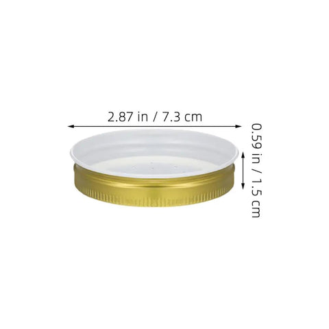 15 Pack Bee Feeder Lids For Hive Entrance Beekeeping Equipment Watering Station Lid with dimensions visible