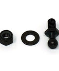 10mm Ball Studs With Washer And Lock Nut 5 16 18 Thread Black Zinc Plated For Serious Corrosion Protection Heavy Duty Built To Last Great For RVs Campers DIY Projects And Gas Springs 4 Pack, shown with nut and washer