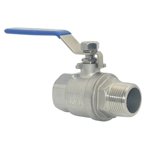 Full Port Ball Valve 304 Stainless Steel Heavy Duty For Water Oil And Gas 1 Inch 1000 WOG Serviceable With PTFE Seals And Manual Lever