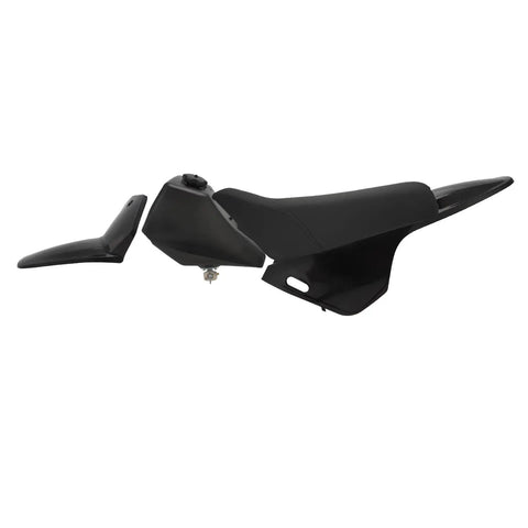 PW80 Plastics Kit For Dirt Bike And Mini Bike Black Front Fender Rear Fender Gas Tank Seat Replacement Fits All Years Perfect OEM Look