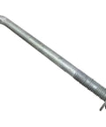 Hot Dip Galvanized Anchor Bolts For Concrete And Outdoor Use, Rugged Steel Fasteners With Twelve Inch Length, Three Quarter Inch Diameter, Ten Threads Per Inch, Pack Of Ten, Corrosion Resistant For Concrete Cement And Asphalt viewed from side angle
