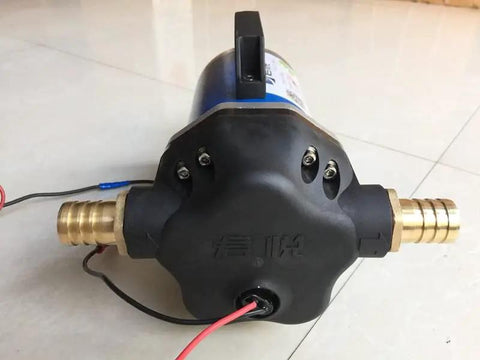Heavy-Duty Tank Engine 60V DC Diaphragm Pump built tough with brass fittings for submersible sump applications.