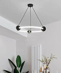 Super Slick Led Pendant Light For Modern Dining Room And Kitchen Hanging Fixture Zero Drama Setup Straight Up Gorgeous Ambient Vibe Minimalist Acrylic Ceiling Lamp, featuring a circular design with black accents.