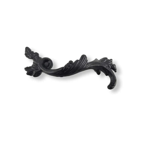 European Retro Old School Matte Black Drawer Pull Handle with Brass Accent, Antique Style Hardware for Cabinets and Furniture
