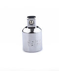 4 Piece Square Ratchet Socket Adapter Reducer Kit Includes 1/2 To 3/8 3/8 To 1/2 And 3/8 To 1/4 Plug Adapters In Silver Finish Heat Treated Chrome Vanadium A Must Have For Any Toolbox close-up view of chrome vanadium adapter