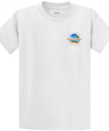 Mens Outrigger Canoe Logo Heavy Cotton T Shirt 2XL White Ultimate Everyday Surf Tee With 6 Ounce Soft Spun Cotton Durable Rib Knit Collar