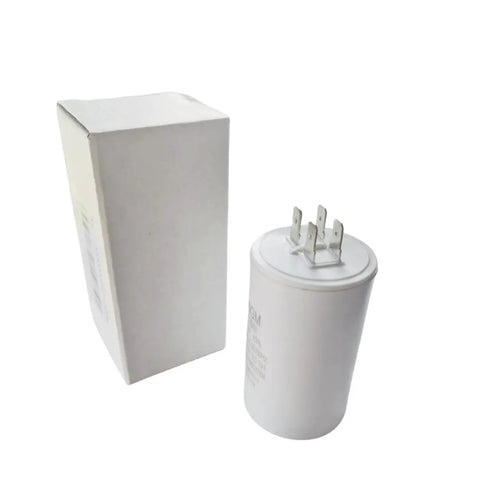 40uF CBB60 Motor Run Capacitor 450V AC Round Cylinder Four Pins Metallized Polypropylene Film Drop In Replacement in box