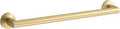 18 Inch Towel Bar From Components Collection In Vibrant Brushed Moderne Brass, Zinc Construction That Resists Tarnish, Modern Durable Bath Accessory