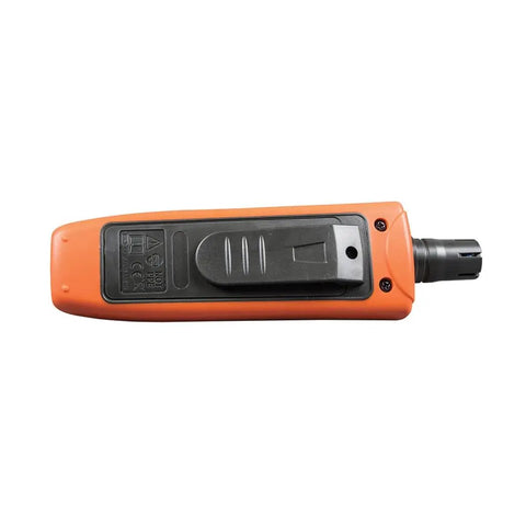 ET110 CO Meter And Carbon Monoxide Tester With Short Term Exposure Limit Alarm, side view, featuring orange casing and sensor.