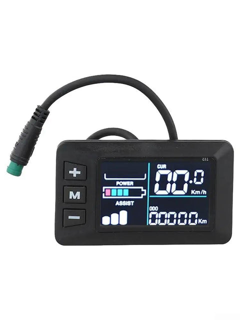 Color LCD E Bike Display Screen With 5 Pin Connector Cable For 24V 36V 48V E Bikes Plug And Play No 2 Protocol Compatible Durable ABS Housing Color Screen Durable ABS Case Easy Mounting Bright Color Display For Clear Readouts On The Go