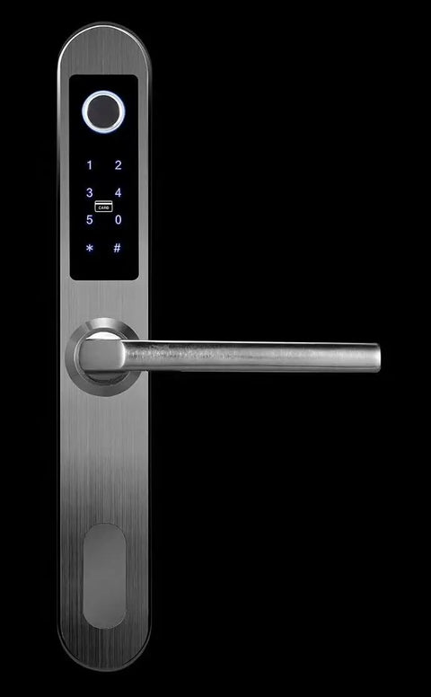 Top Tier 304 Stainless Steel Biometric Smart Lock With Fingerprint Scanner And Keyless Touch Entry For Aluminum Glass Sliding Doors Heavy Duty No Sweat Setup Home Security