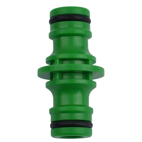 10 Pack Double Male Hose Pipe Connectors Quick Fit Plastic Adapters With Rubber O Ring For Garden Watering Hoses ABS Quick Connectors No Leak Easy Snap On Durable Outdoor Use visible close-up