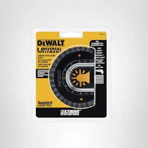 Dwa4220 Oscillating Fastcut Carbide Grout Removal Blade in retail packaging for universal fit with durable carbide edge